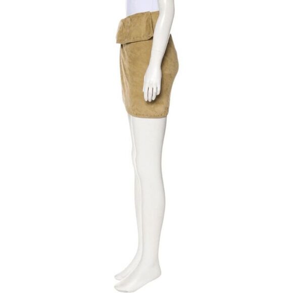 IRO Beige Suede Studded Skirt - Size XS, US 2, FR34 - Picture 2 of 3